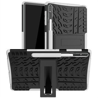 Cool Tyre Surface Kickstand Hybrid PC + TPU Mobile Phone Case for Samsung Galaxy Tab S7 FE