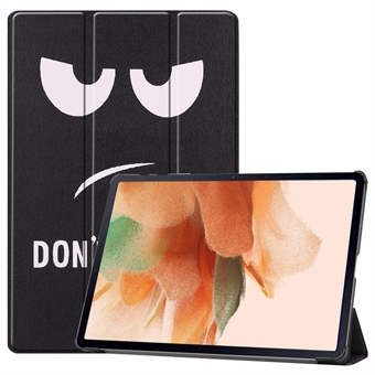 Pattern Printing Tri-fold PU Leather Tablet Stand Cover Case for Samsung Galaxy Tab S7 FE SM-T730/SM-T736