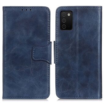 Crazy Horse Texture Wallet Stand Design Split Leather Protector Cover for Samsung Galaxy A03s (166.5 x 75.98 x 9.14mm)