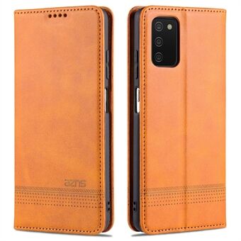 AZNS Shockproof Wallet Design PU Leather Folio Flip Phone Case Cover for Samsung Galaxy A03s (166.5 x 75.98 x 9.14mm)