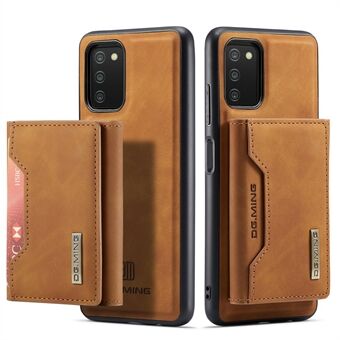 DG.MING M2 Series Retro Stylish Auto-Magnet Detachable Wallet 2-in-1 Protective Hybrid Phone Case with Kickstand for Samsung Galaxy A03s (166.5 x 75.98 x 9.14mm)