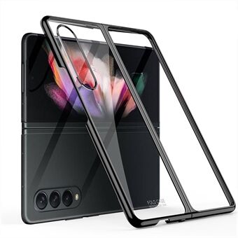 GKK Electroplating PC Foldable Case with Tempered Glass Screen Film for Samsung Galaxy Z Fold3 5G