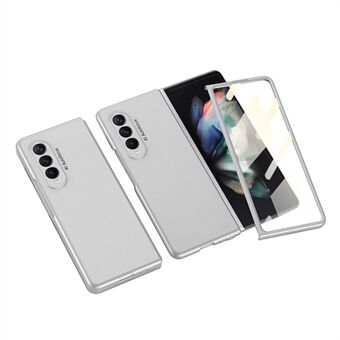 GKK All-Inclusive Hard PC Foldable Case with HD Tempered Glass Screen Film for Samsung Galaxy Z Fold3 5G