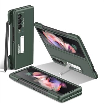 GKK for Samsung Galaxy Z Fold3 5G Hard PC Ultra-thin Case Magnetic Kickstand Cover with Pen Slot