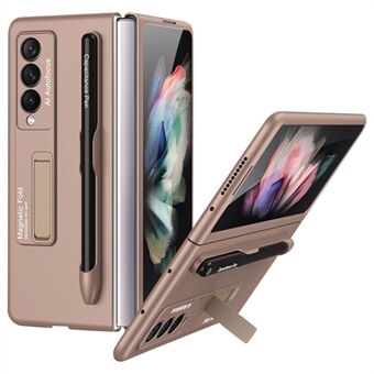 GKK Hard PC Folding Phone Case for Samsung Galaxy Z Fold3 5G, Drop-proof Protective Cover with Ultra-slim Kickstand and Pen Slot
