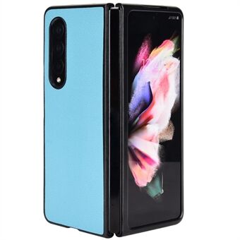 For Samsung Galaxy Z Fold3 5G Drop-proof Litchi Texture PU Leather Coated PC Case Well Protection Scratch-resistant Mobile Phone Cover