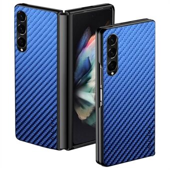 AIORIA for Samsung Galaxy Z Fold3 5G Anti-scratch Phone Case Carbon Fiber Texture PU Leather +PC Bumper Shockproof Mobile Phone Cover