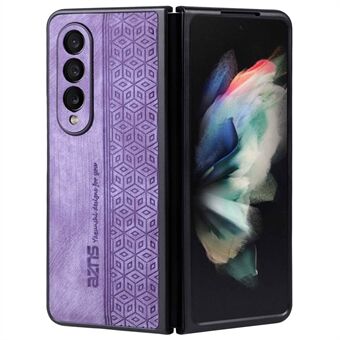AZNS Anti-fall Phone Case For Samsung Galaxy Z Fold3 5G Imprinted Pattern PU Leather Coated PC Cell Phone Cover