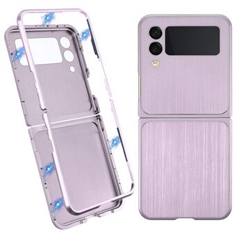 Metal Phone Back Case + Frame with Lock Magnetic Split Type Cover for Samsung Galaxy Z Flip3 5G