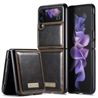 CASEME 003 Series Fine Workmanship Waxy Texture PU Leather Phone Cover Phone Case for Samsung Galaxy Z Flip3 5G