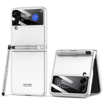 GKK For Samsung Galaxy Z Flip3 5G Camera Lens Film Ultra Slim Phone Case Hard PC Cover with Stylus Pen