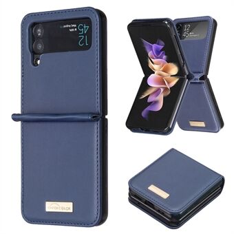 BINFEN COLOR For Samsung Galaxy Z Flip3 5G Phone Case PU Leather+PC Anti-Scratch Cover