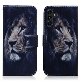 PU Leather Pattern Printing Stand Wallet Phone Cover Shell for Samsung Galaxy A13 5G / A04s 4G (164.7 x 76.7 x 9.1 mm)
