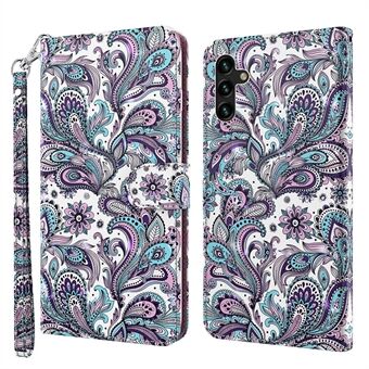 Full Protection Stand Magnetic Folio Flip Wallet Case 3D Creative Pattern Printing PU Leather Cover with Strap for Samsung Galaxy A13 5G / A04s 4G (164.7 x 76.7 x 9.1 mm)