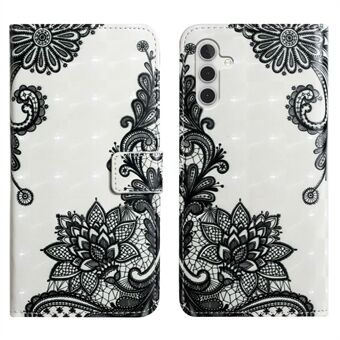Pattern Printing Light Spot Decor Stand Wallet Leather Cover Phone Case for Samsung Galaxy A13 5G / A04s 4G (164.7 x 76.7 x 9.1 mm)