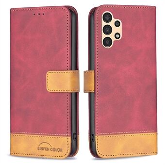 BINFEN COLOR BF Leather Case Series-7 for Samsung Galaxy A13 4G / A13 5G / A04 4G (164.4 x 76.3 x 9.1 mm), Folio Flip Style 11 Scratch-Proof Touch Skin PU Leather Splicing Wallet Stand Case