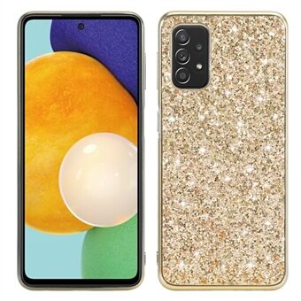 For Samsung Galaxy A13 5G Shiny Glitter Sequins Phone Case Electroplating TPU Frame Hard PC Back Hybrid Cover