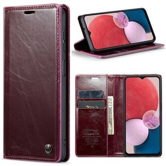CASEME 003 Series For Samsung Galaxy A13 4G / 5G / A04s 4G (164.7 x 76.7 x 9.1 mm) PU Leather Waxy Texture Stand Wallet Case Magnetic Closure Phone Cover