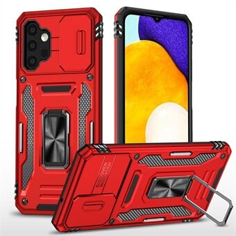 Armor Series for Samsung Galaxy A13 4G / 5G Slide Camera Protector Kickstand Phone Case PC + TPU Protective Cover