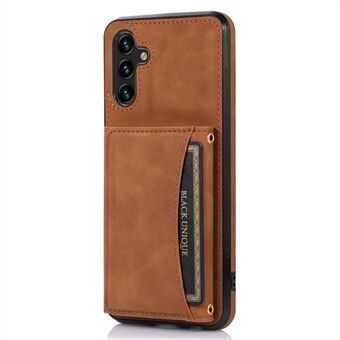 For Samsung Galaxy A13 5G Tri-fold Wallet Cell Phone Case PU Leather Coated TPU Shockproof Cover with Kickstand