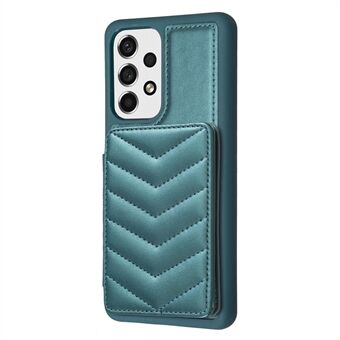 BF26 For Samsung Galaxy A13 5G / 4G Magnetic Snap Button Phone Case Kickstand TPU+PU Leather Phone Shell with Card Holder