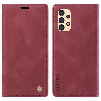 YIKATU YK-004 For Samsung Galaxy A13 4G / A13 5G Skin-touch PU Leather Wallet Stand Cover Anti-drop Phone Case