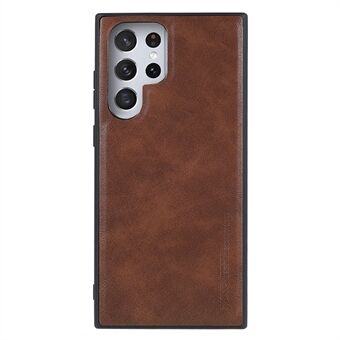 X-LEVEL Vintage Style PU Leather Coated TPU Protective Cover Scratch-resistant Phone Case for Samsung Galaxy S22 Ultra 5G