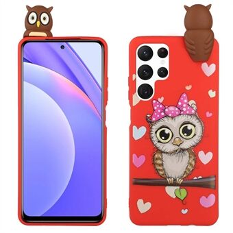 ABS 3D Doll Decor TPU Phone Cover Case for Samsung Galaxy S22 Ultra 5G Pattern Printing Cell Phone Accessory