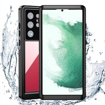 REDPEPPER FS Series Waterproof Case for Samsung Galaxy S22 Ultra 5G Transparent Hybrid Back Phone Cover [Support Fingerprint Unlock] IP68 IP6X