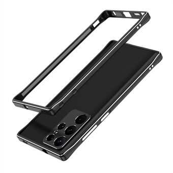 For Samsung Galaxy S22 Ultra 5G Precise Cutout Metal Bumper Case with Camera Lens Cover