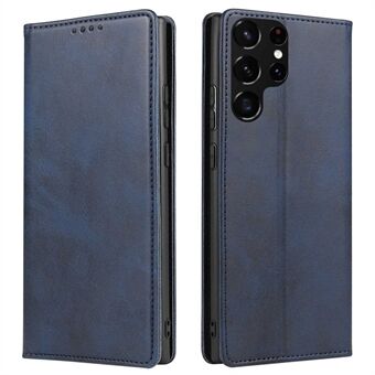 For Samsung Galaxy S22 Ultra 5G Magnetic Auto Closure Shockproof PU Leather Wallet Stand Phone Case