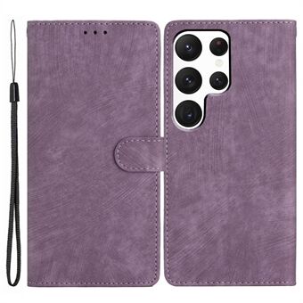 For Samsung Galaxy S22 Ultra 5G Shockproof Case PU Leather Flip Cover Skin-Touch Wallet Phone Shell