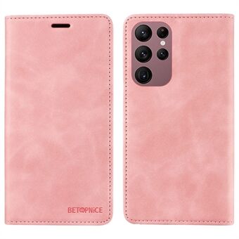 BETOPNICE 003 For Samsung Galaxy S22 Ultra 5G RFID Blocking Bump Proof Phone Wallet Leather Stand Case