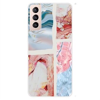 Marble Series Design B Pattern Printing Soft TPU Anti-Drop Protective Back Cover for Samsung Galaxy S22 5G