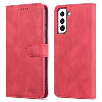 AZNS Stand Wallet PU Leather Cover + TPU Folio Flip Protective Phone Case Cover for Samsung Galaxy S22 5G