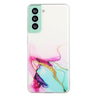 Precise Cut-Out Embossing Marble Pattern Light Thin Soft TPU Phone Protective Cover Case for Samsung Galaxy S22 5G