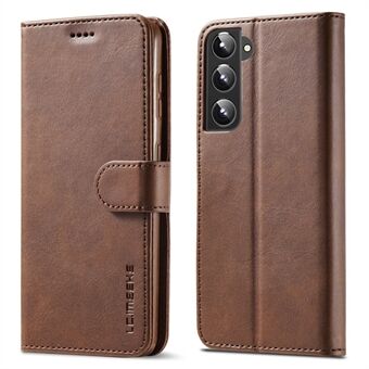 LC.IMEEKE Fall Prevention Textured Wallet PU Leather Flip Folio Stand Case Mobile Phone Case Cover for Samsung Galaxy S22 5G