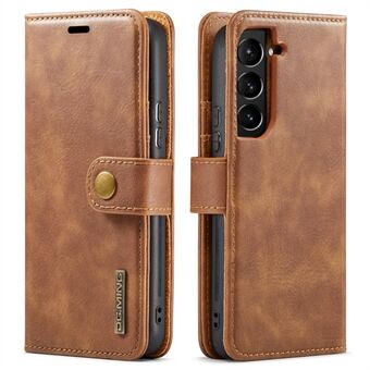 DG.MING For Samsung Galaxy S22 5G Detachable 2-in-1 Split Leather Full Protection Shell Wallet Cover TPU Inner Phone Case