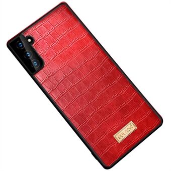 SULADA Crocodile Texture PU Leather Coated PC + TPU Drop-resistant Protective Phone Case Cover for Samsung Galaxy S22 5G