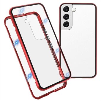 For Samsung Galaxy S22 5G Aluminium Alloy Frame + Double-sided Tempered Glass Phone Case Full Coverage Mobile Phone Cover