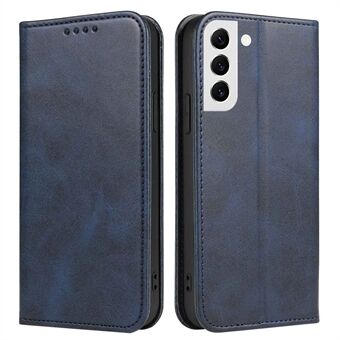 For Samsung Galaxy S22 5G PU Leather Wallet Phone Case Foldable Stand Auto Closing Magnetic Flip Cover