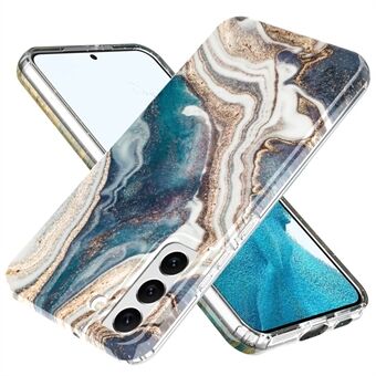 For Samsung Galaxy S22 5G GW18 IMD Marble Pattern Bump Proof PC+TPU Case Protective Phone Cover