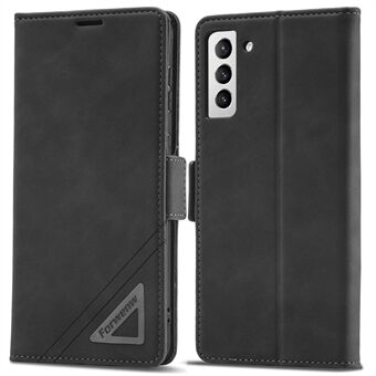 FORWENW F3-Series For Samsung Galaxy S22 5G Protective Case PU Leather Folio Flip Wallet Phone Cover with Stand