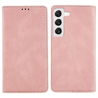 Strong Magnetic Adsorption Phone Case for Samsung Galaxy S22 5G, Stand Wallet Phone Cover Anti-scratch PU Leather Phone Shell