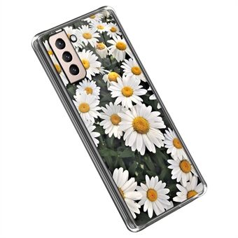 For Samsung Galaxy S22 5G Soft TPU Phone Case Sunflower Pattern Printing Anti-Fall Protective Cover