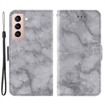 Phone Case for Samsung Galaxy S22 5G, Marble Pattern Dual Magnetic Clasp PU Leather Stand Flip Wallet Cover