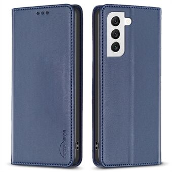 BINFEN COLOR BF18 For Samsung Galaxy S22 5G PU Leather Card Slot Cover Shockproof Stand  Phone Case