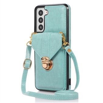 Scratch Proof Case for Samsung Galaxy S22 5G Card Holder Kickstand PU Leather+TPU Phone Cover