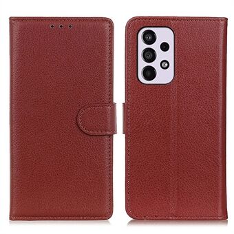 Litchi Texture PU Leather Stand Phone Cover Shockproof TPU Inner Protective Wallet Case for Samsung Galaxy A33 5G