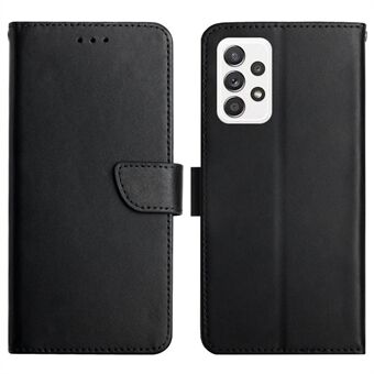 Nappa Texture Folio Flip Genuine Leather Phone Case Magnetic Closure Stand Wallet Well-protected Shell for Samsung Galaxy A33 5G